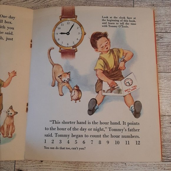 Vintage 1957 Little Golden Activity Book How To Tell Time - Picture 7 of 9